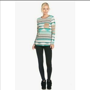 New Suede Pocket Print Top